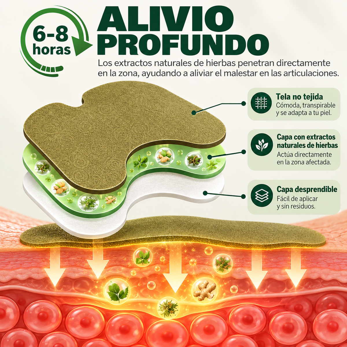 Pack de 10 Parches para el Dolor de Rodilla